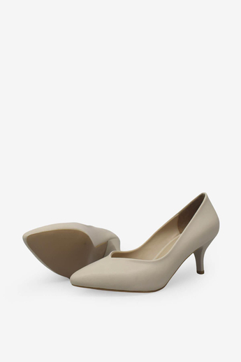 Esstii Kadın Kısa İnce Topuklu Stiletto Ayakkabı Bej EST096