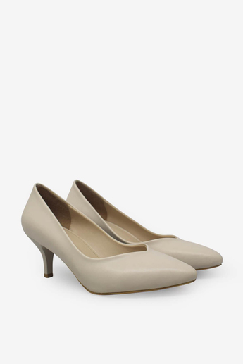 Esstii Kadın Kısa İnce Topuklu Stiletto Ayakkabı Bej EST096