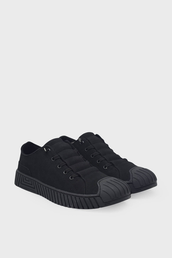 Gamelu Unisex Yazlık Tekstil Sneakers Siyah Nubuk GML2023-02