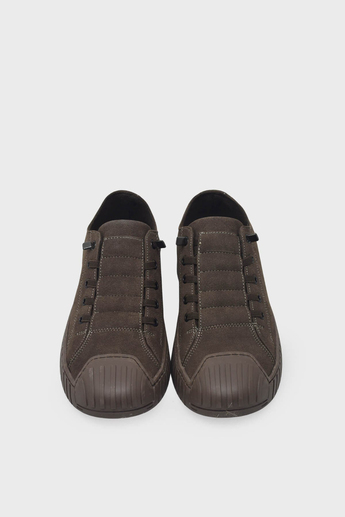 Gamelu Unisex Yazlık Tekstil Sneakers Kahverengi Nubuk GML2023-02