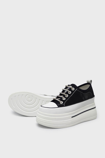 Guja Kadın Yazlık Yüksek Taban Sneakers Siyah BLG23Y345-10