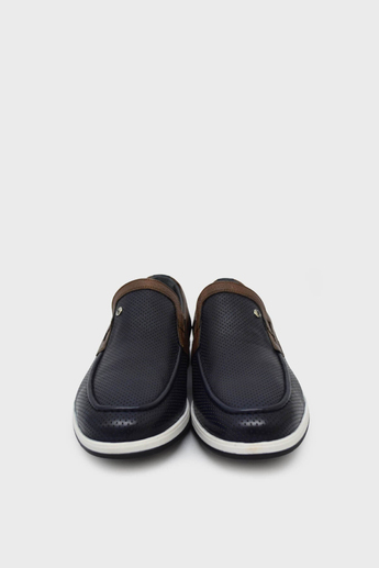 Kanuga Erkek Casual Deri Ayakkabı Lacivert Kahve K-FSC2770