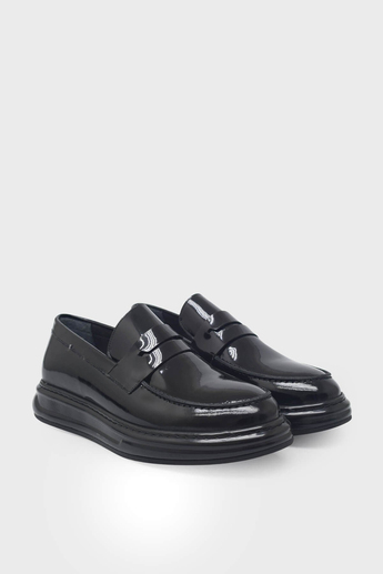 Kanuga Erkek Deri Loafer Siyah Rugan K-FSC3293