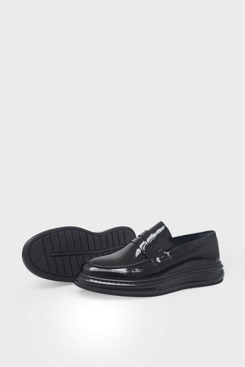 Kanuga Erkek Deri Loafer Siyah Rugan K-FSC3293
