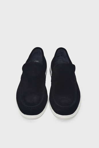 Kanuga Erkek Deri Loafer Süet Siyah K-FSC3294