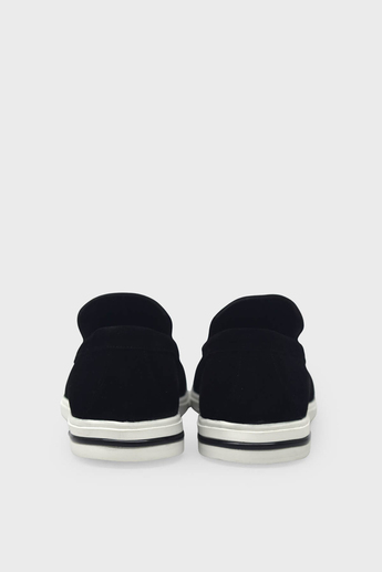 Kanuga Erkek Deri Loafer Süet Siyah K-FSC3294