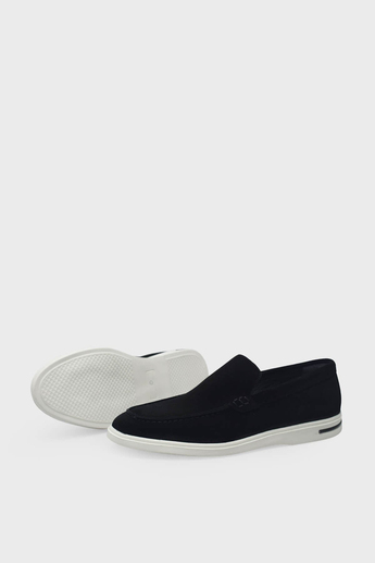 Kanuga Erkek Deri Loafer Süet Siyah K-FSC3294