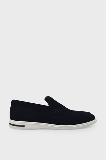Kanuga Erkek Deri Loafer Süet Siyah K-FSC3294