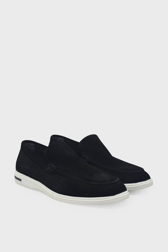 Kanuga Erkek Deri Loafer Süet Siyah K-FSC3294