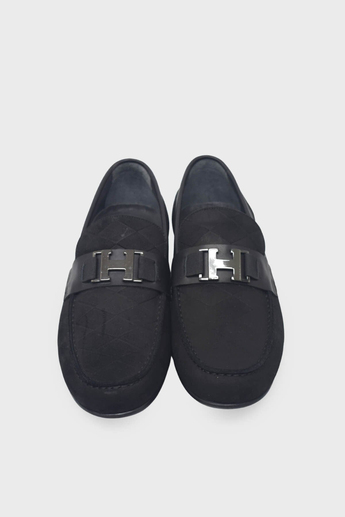 Kanuga Erkek Loafer Deri Ayakkabı Siyah Nubuk K-FSC3286