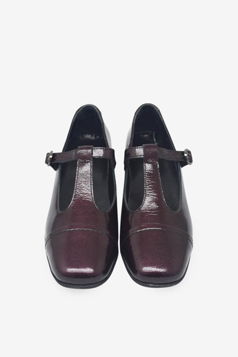 Kanuga Kadın Casual Deri Ayakkabı Bordo Rugan SCL7206