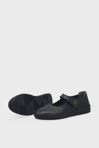 Kanuga Kadın Comfort Deri Babet Siyah MYF404