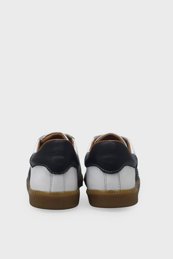 Kanuga Kadın Deri Sneaker Beyaz Siyah AYK1983