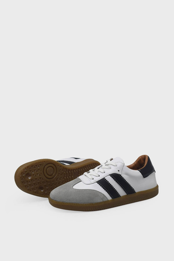 Kanuga Kadın Deri Sneaker Beyaz Siyah AYK1983