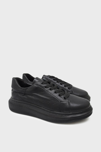 Kanuga Kadın Deri Sneakers Siyah ASL-010