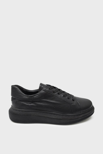 Kanuga Kadın Deri Sneakers Siyah ASL-010