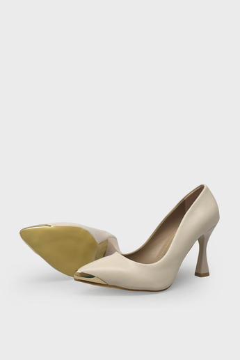 Kanuga Kadın Kadeh Topuk Stiletto Ayakkabı Bej LPA1302