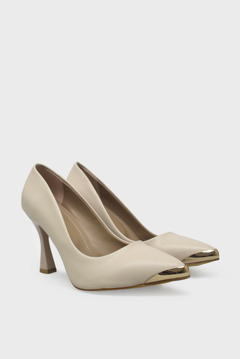 Kanuga Kadın Kadeh Topuk Stiletto Ayakkabı Bej LPA1302