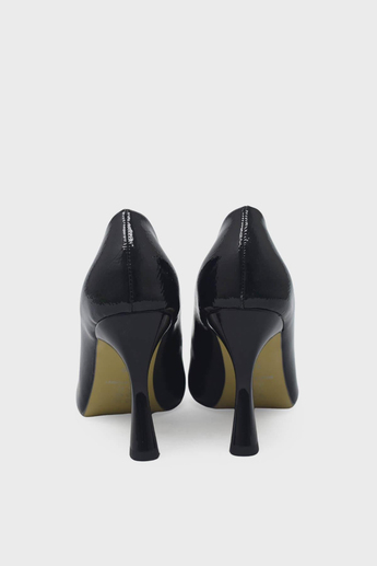 Kanuga Kadın Kadeh Topuk Stiletto Ayakkabı Siyah Rugan LPA1302