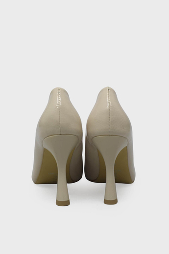 Kanuga Kadın Kadeh Topuk Stiletto Ayakkabı Bej Rugan LPA1302