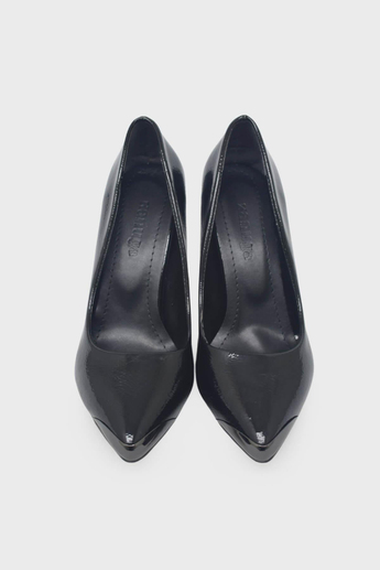 Kanuga Kadın Kadeh Topuk Stiletto Ayakkabı Siyah Rugan LPA1302