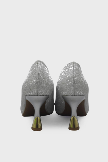 Kanuga Kadın Kadeh Topuk Stiletto Simli Gümüş LPA1110-1