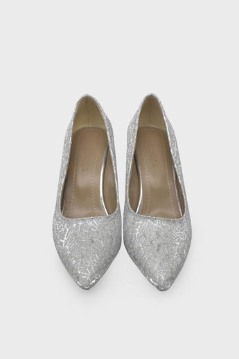 Kanuga Kadın Kadeh Topuk Stiletto Simli Gümüş LPA1110-1