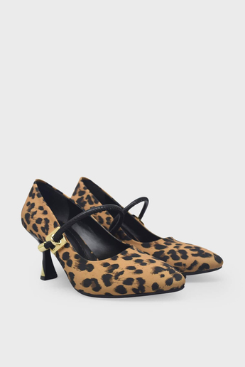 Kanuga Kadın Kemer Detaylı Stiletto Leopar LPA1169