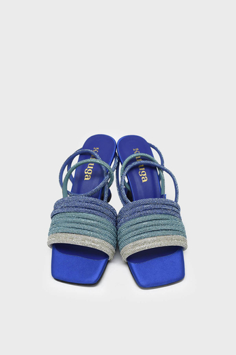 Kanuga Kadın Topuklu Abiye Ayakkabı Mavi FYD2024-06