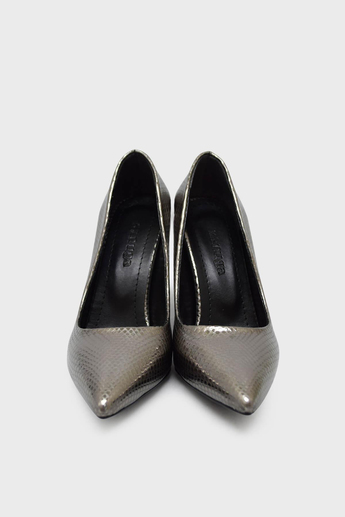 Kanuga Kadın Yazlık İnce Topuk Stiletto Platin Desenli LPA1501