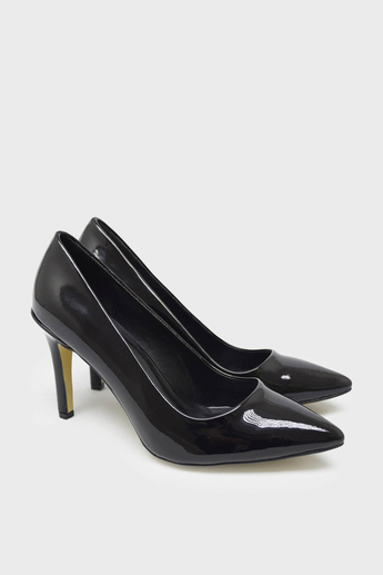 Marcatelli Kadın İnce Topuk Stiletto Siyah Rugan MRCTL7552
