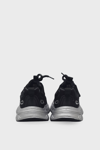 Minican Kız Çocuk Kurdeleli Cırtlı Sneaker Siyah MNCN10