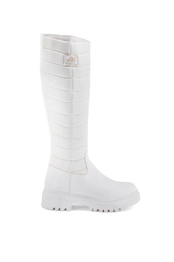 Mp Kadın Casual Kapitone Çizme Beyaz MP-2752