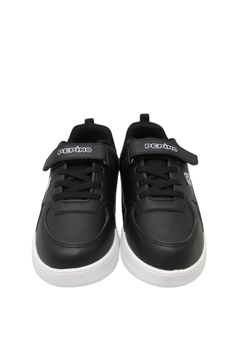 Pepino Unisex Çocuk Cırt Bantlı Spor Ayakkabı Siyah Beyaz P-1302