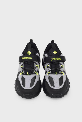 Pepino Unisex Çocuk Cırtlı Spor Ayakkabı Siyah Füme P-1734