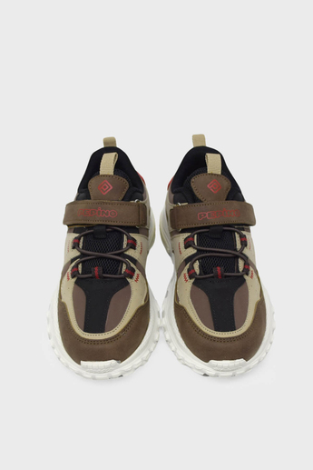 Pepino Unisex Çocuk Cırtlı Spor Ayakkabı Vizon Kahve P-1734