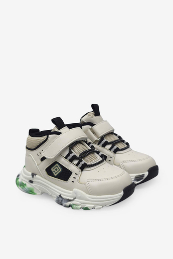 Pepino Unisex Çocuk Cırtlı Spor Ayakkabı Krem Siyah P-2063