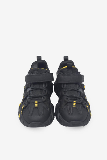 Pepino Unisex Çocuk Cırtlı Spor Ayakkabı Siyah Sarı P-2000