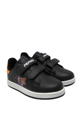 Pepino Unisex Çocuk Cırtlı Spor Ayakkabı Siyah Turuncu P-206