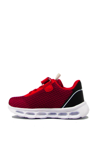 Pepino Unisex Çocuk Fileli Yazlık Spor Ayakkabı Kırmızı Siyah P-1213