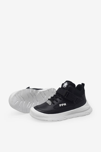 Pepino Unisex Çocuk Spor Bot Siyah Beyaz P-2036