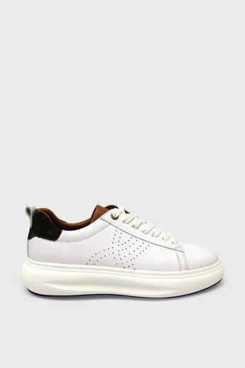 Pepita Erkek Deri Sneakers Beyaz SRLR-6589