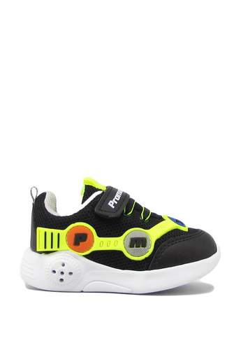 Promax Unisex Çocuk Işıklı Cırtlı Spor Ayakkabı Siyah PRMX1772