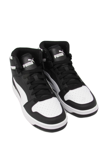 Puma Erkek Rebound LayUp SL Spor Bot Siyah Beyaz 369573