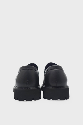 Tamer Tanca Erkek Kemer Detaylı Deri Loafer Siyah TT18328855