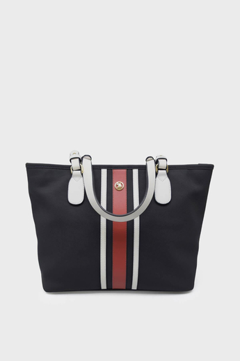 U.S. Polo Assn. Kadın Kol Çantası Lacivert Beyaz US23244