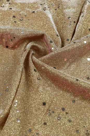 Pırıltı Erica Gold Rengi Simli Abiye Kumaş