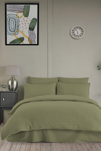 Emboss Verde Çift Kişilik Nevresim Takımı