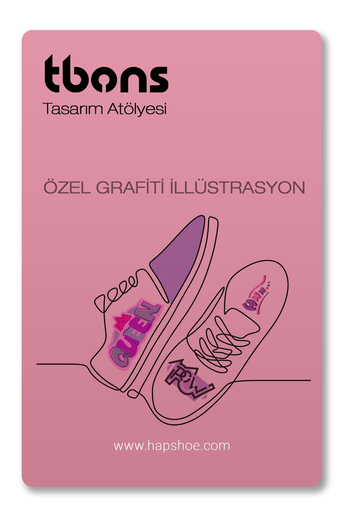 Ayakkabı İçin Özel Grafiti İllüstrasyon Tasarım Paketi