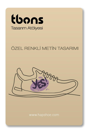 Ayakkabı İçin Özel Renkli Metin Tasarım Paketi